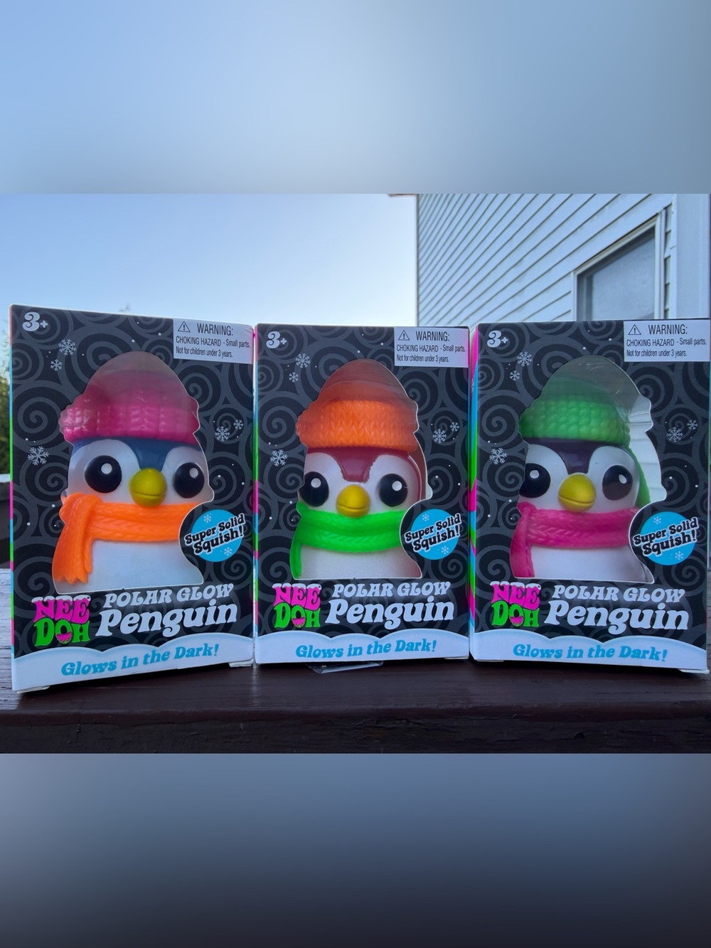 NeeDoh Polar Glow Penguin- Set of 3